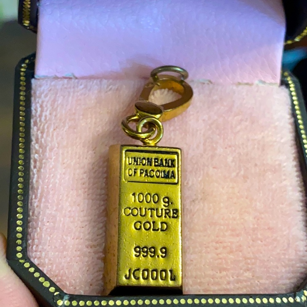 Juicy Couture BAR OF GOLD Charm RARE - Picture 1 of 4